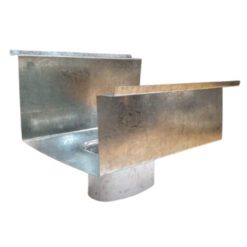 Intermedio Rectangular Galvanizado Nº30 7x15x10cm Con Salida 4"
