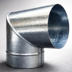 Codo Soldado Redondo Galvanizado Nº30 4" – 90º