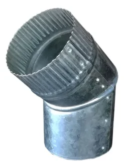 Codo Soldado Redondo Galvanizado Nº30 4" – 45º