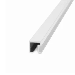 1433 - Aluminio Listello Cuadrado 9mm X 9mm Cromo Mate X 2,5m